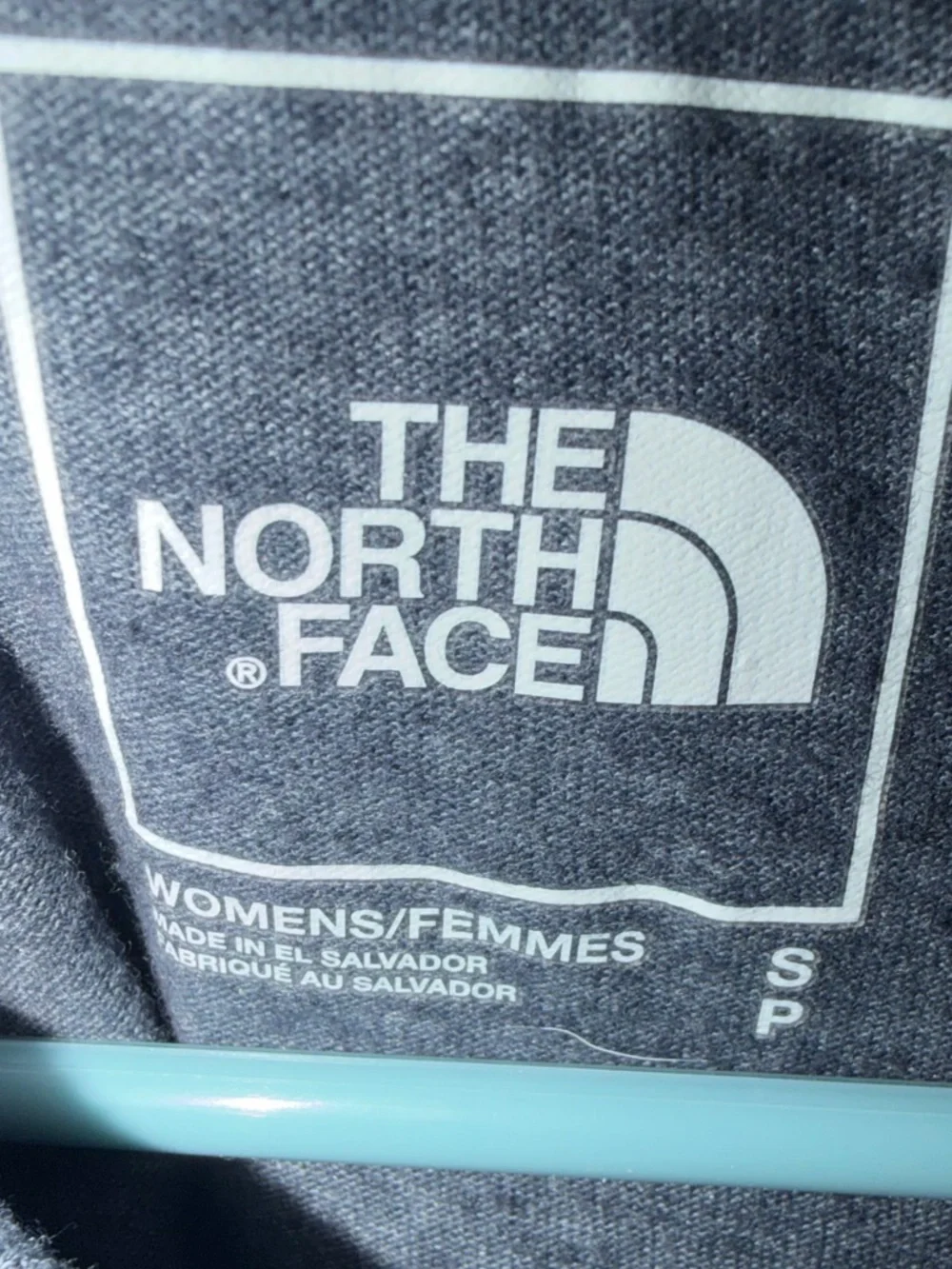 The North Face Heather Charcoal Logo Tee - White Print - Picture 2 of 2